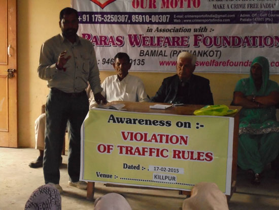 Awareness on Violation of Traffic Rules, Killpur (17-02-2015) (1)