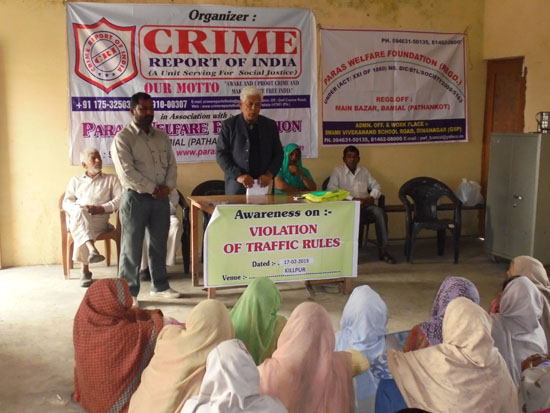 Awareness on Violation of Traffic Rules, Killpur (17-02-2015) (3)